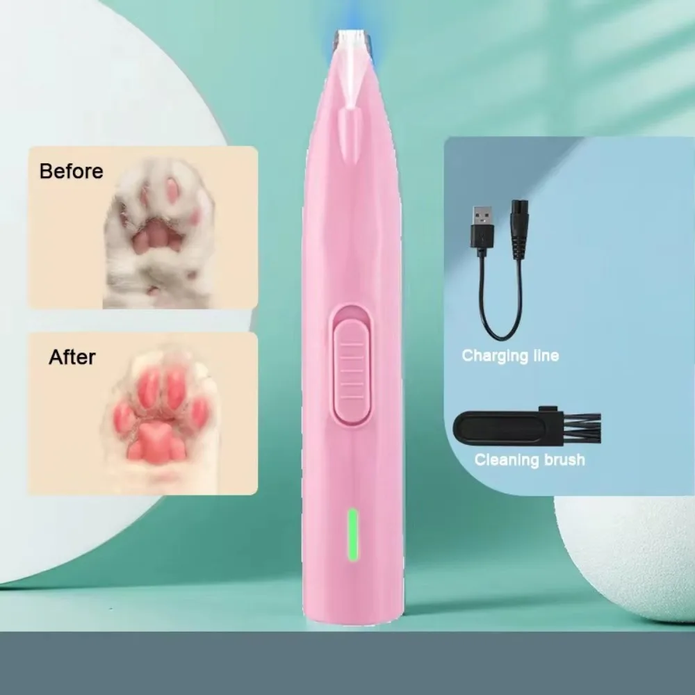 

Pet Grooming Kit USB Rechargeable Pet Hair Clipper Mute with LED Cat Electric Shaver Low Noise Pet Hair Trimmer Eye Paw Care