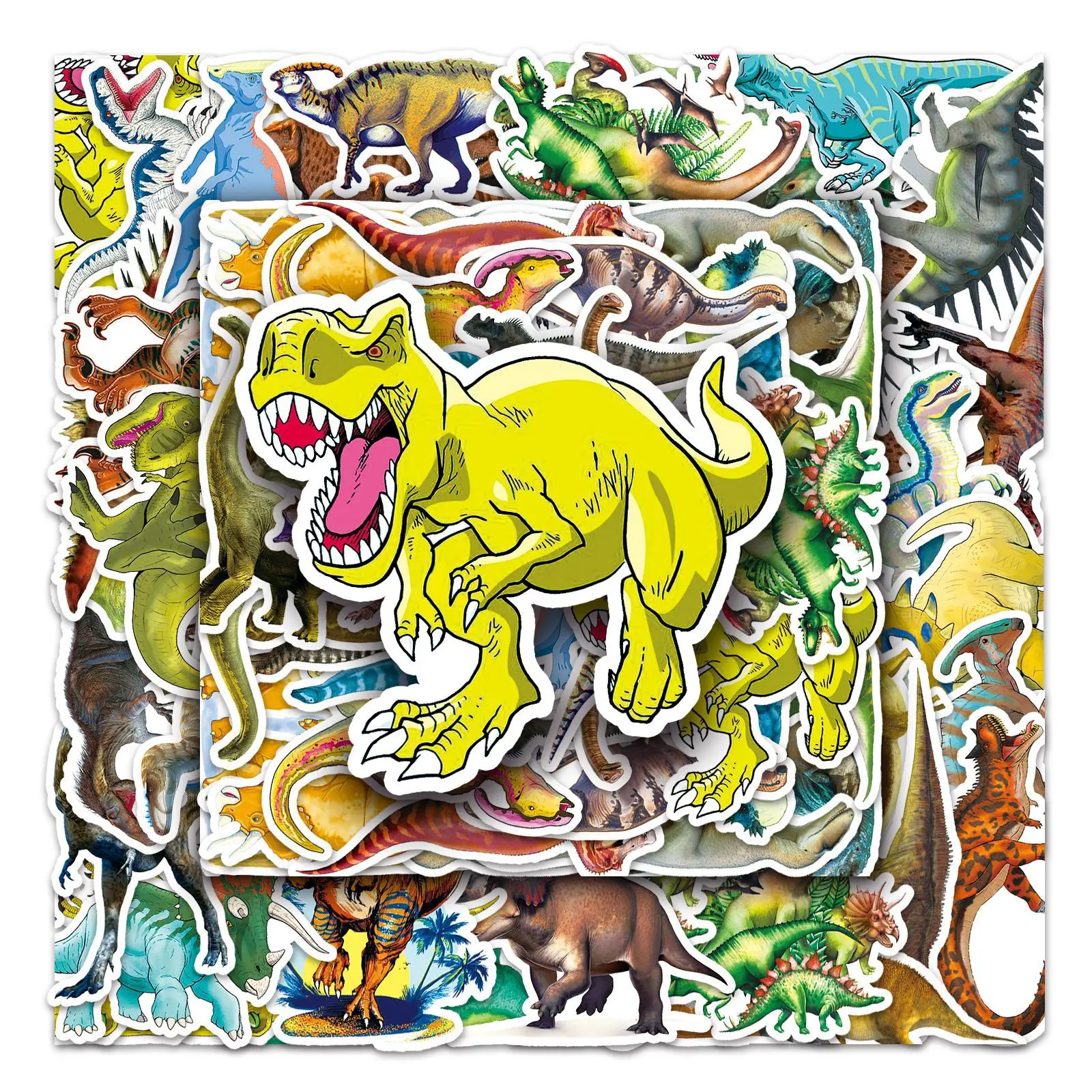 

50PCS Dinosaur Sticker Graffiti Cartoon Animal Material Pack DIY Gift Water Cup Skateboard Guitar Waterproof Sticker Kids Toy