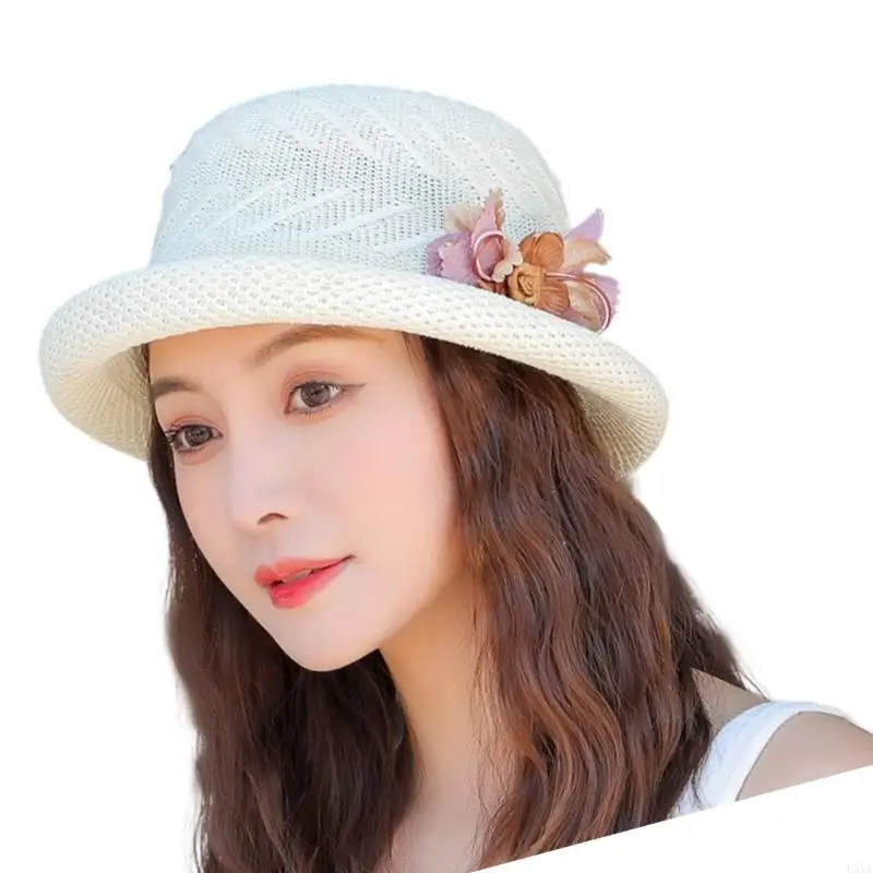 

L5YA Comfortable Size Fits Most Woven Bows Hat Breathable For Daily Use