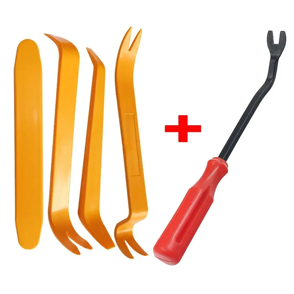 5pcs/Set Car Panel Removal Tool Kit Portable Trim Dash Removal Installer Tool Set Nail Puller Radio Audio Door Pry Repair Clip