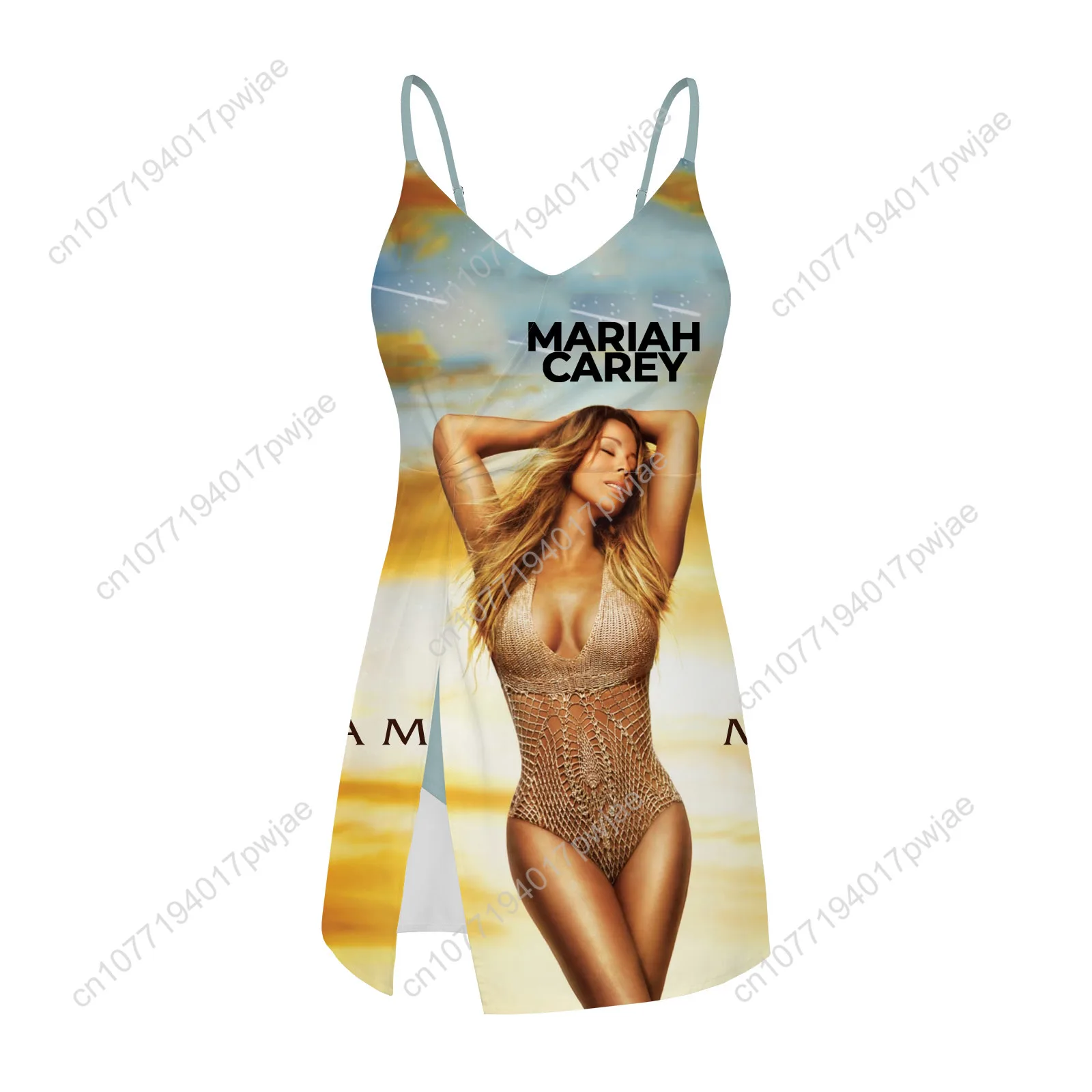 Mariah Carey Rapper Sling Dress Swimsuit Womens Bathing Suits Fashion Swimwear Pool Party Beach Bikini Custom Made Beachwear