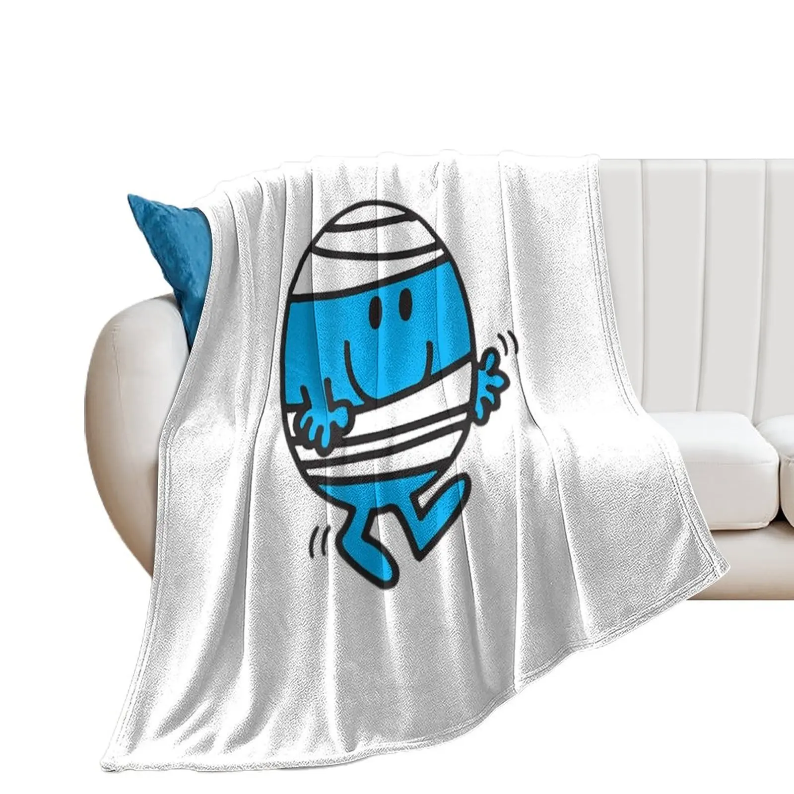 

Mr. Men Mr. Bump Chibi art For kids Throw Blanket Picnic Winter beds cosplay anime Blankets