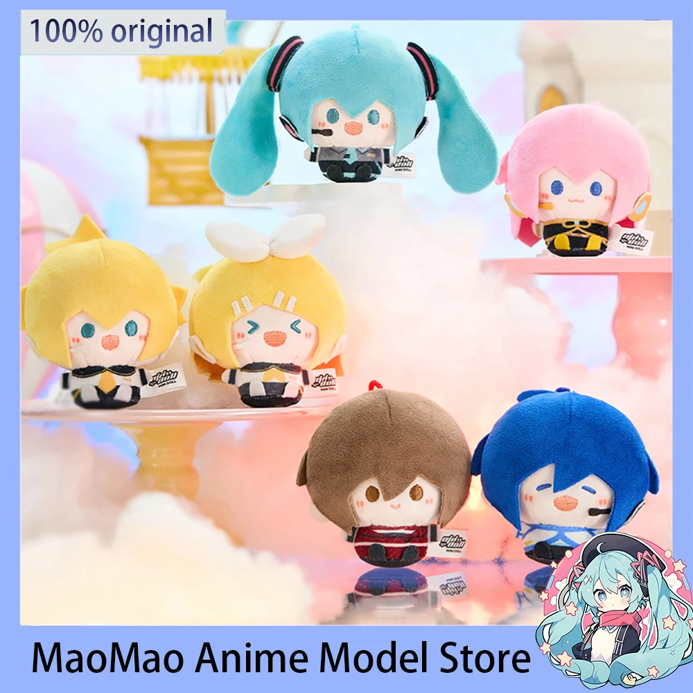 8cm Hatsune Miku Plush Doll Original KAITO MEIKO Megurine Luka Anime Peripherals Kawaii Backpack Pendant Birthday Gift In Stock
