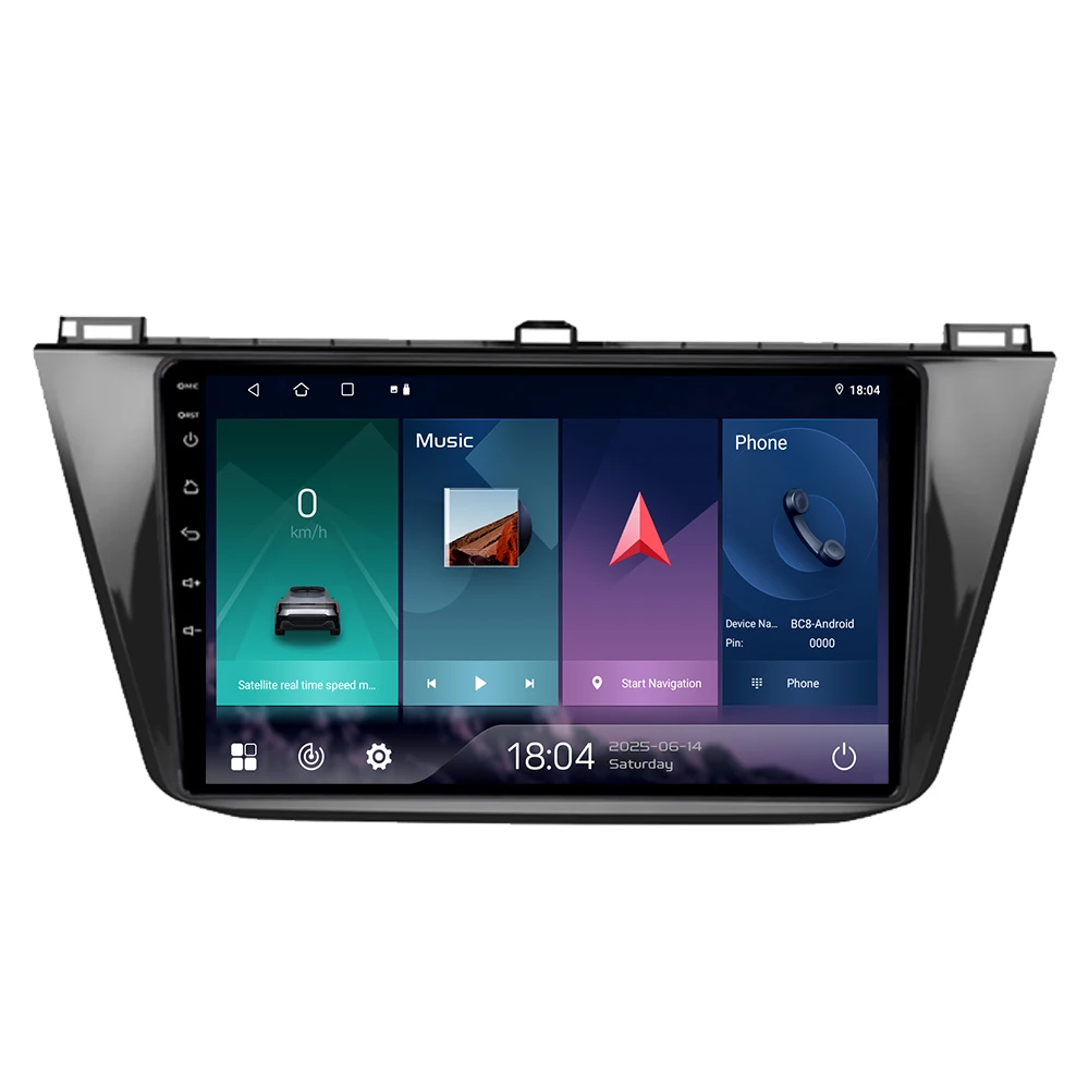 Android 15 Carplay Auto 2K Screen Car Radio Multimedia Player For Volkswagen Tiguan 2 Mk 2016 2017-2019 2 din Autoradio Stereo