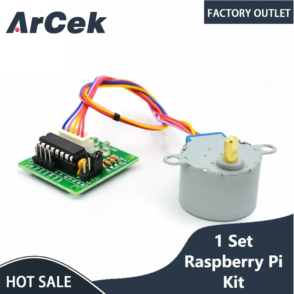 1 Set Raspberry Pi kit 1Set 28BYJ-48 5V 4-Phase Stepper Step Motor + Driver Board ULN2003 with drive Test Module Machinery Board