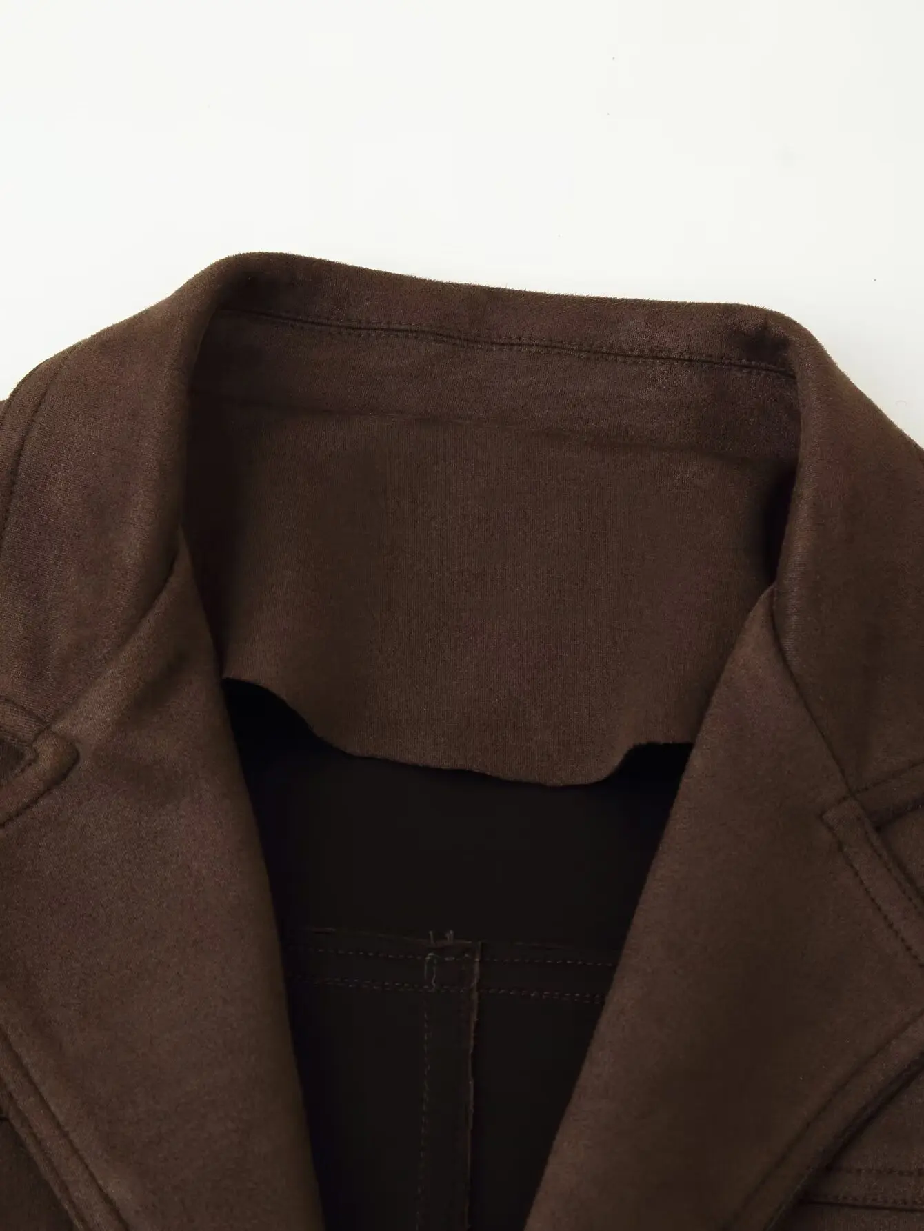 Giacche a vento sottili in pelle scamosciata da donna Solido con cintura Trench a maniche lunghe Moda femminile Chic Blazer Giacche Streetwear