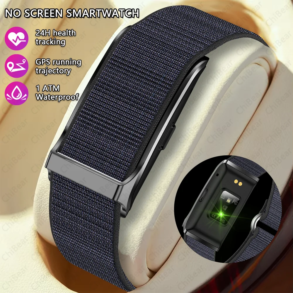 

ChiBear No Screen Smart Watch Men's Sports Outdoor Fitness Heart Rate Monitor 1ATM Waterproof New Smartwatch For Andrio IOS 2025