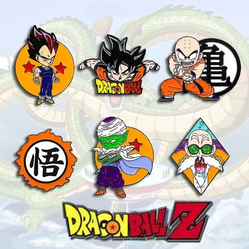 2026 Anime-Figur Dragon Ball Goku Emaille-Pin Broschen Niedliche Anstecknadeln Revers-Pins Rucksack-Accessoires Mode-Accessoires Geschenke