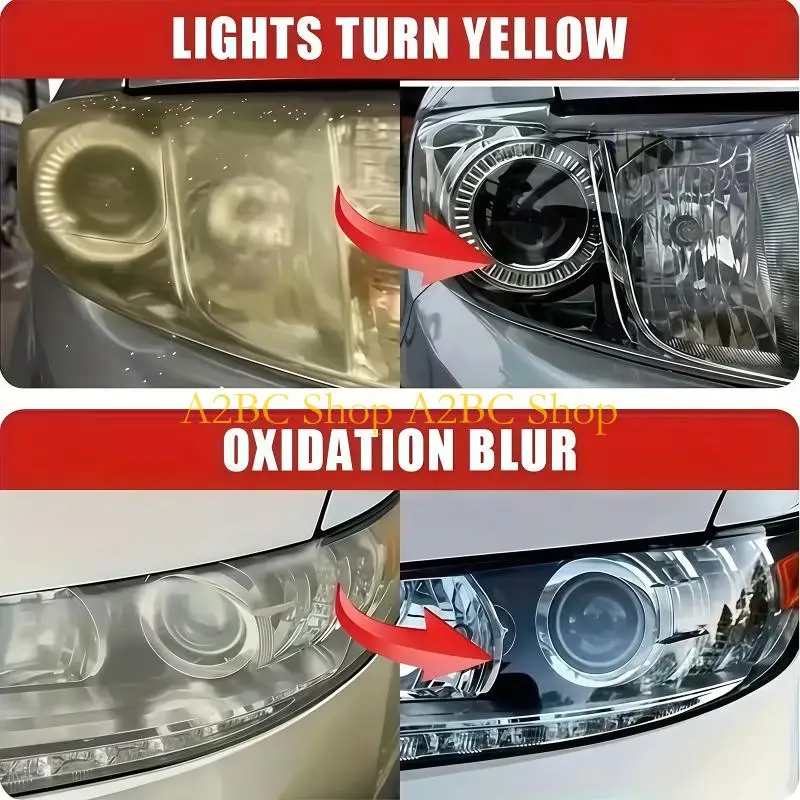 A2BC Car Headlight Restoration Polishing Headlamp Repair Liquid Car Light Polisher