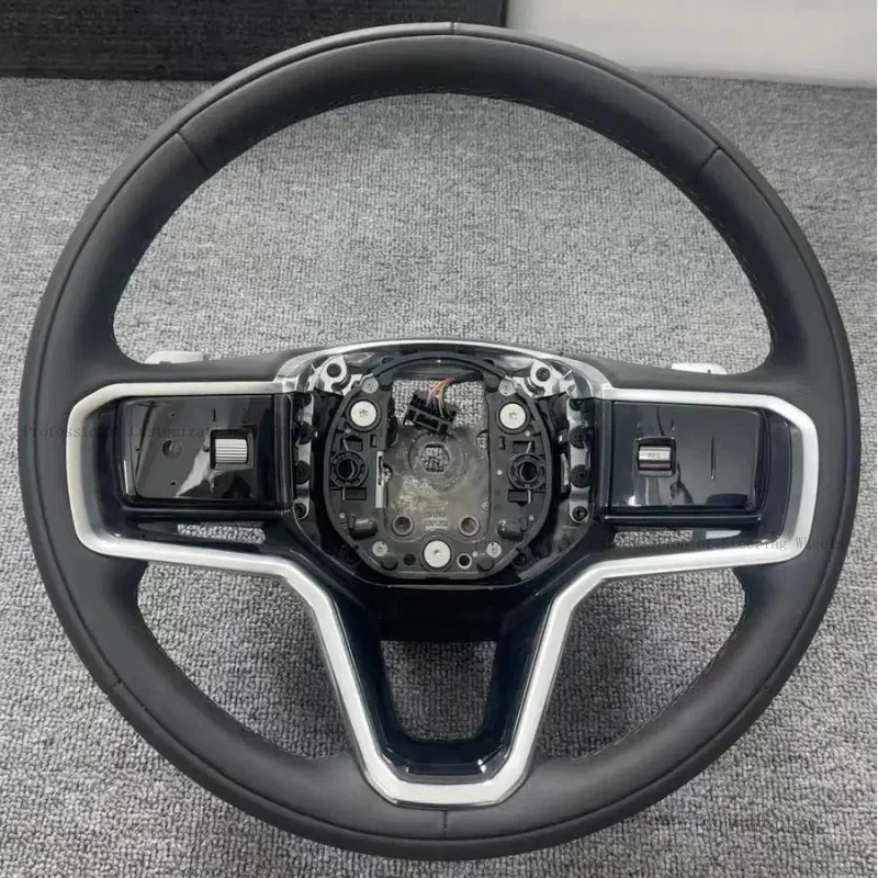 Hot High Quality Black Full Leather Steering Wheel For Land Rover Discovery 5 L462 Discovery Sport L550 Evoque P300e