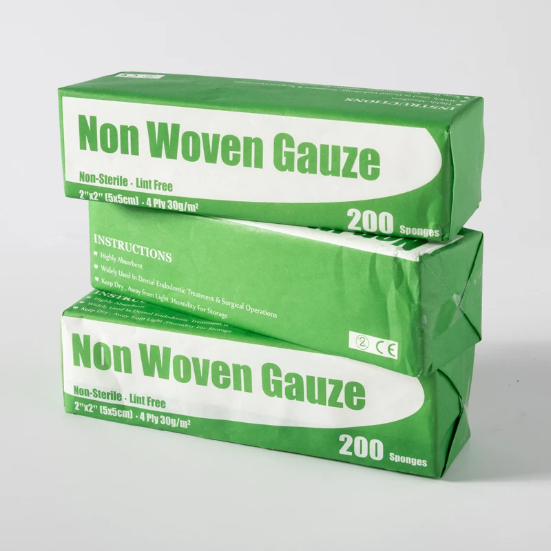 Non Woven Gauze Disposable Sponge Lint Free Dentristry Swabs Folded 2\