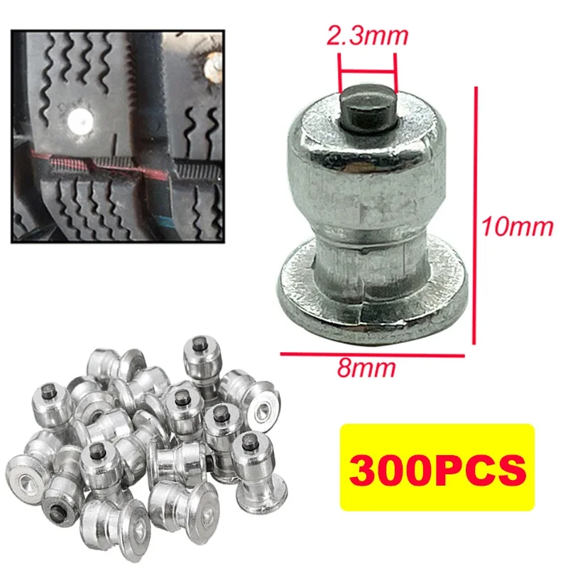 

300pcs 8x10mm Winter Wheel Lugs Car Tires Studs Screw Snow Spikes Wheel Tyre Snow Chains Studs For Shoes ATV Car Motorcycle Tire