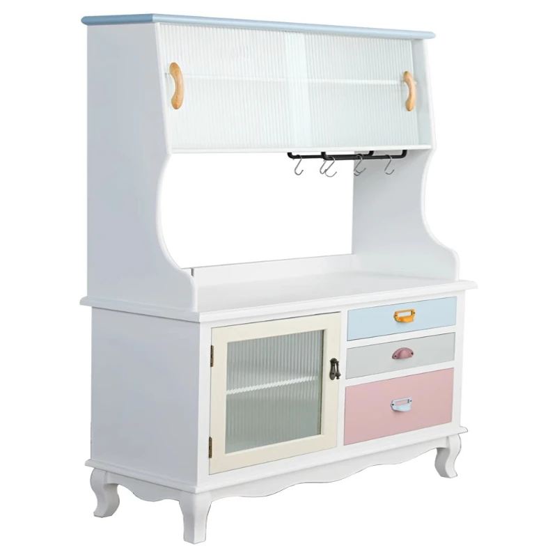 

Multi-functional kitchen storage cabinets, solid wood integrated wall-high cabinets