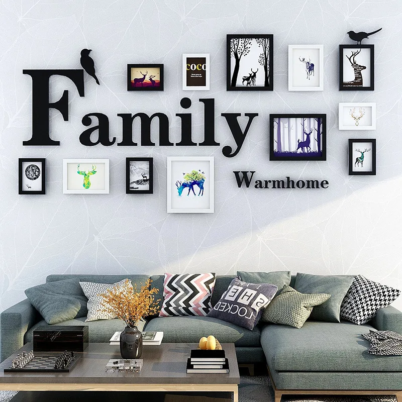 Simple Family Photo Frame Living Room Sofa Wall Decoration Picture Modern 5/7/10 Inch Interior