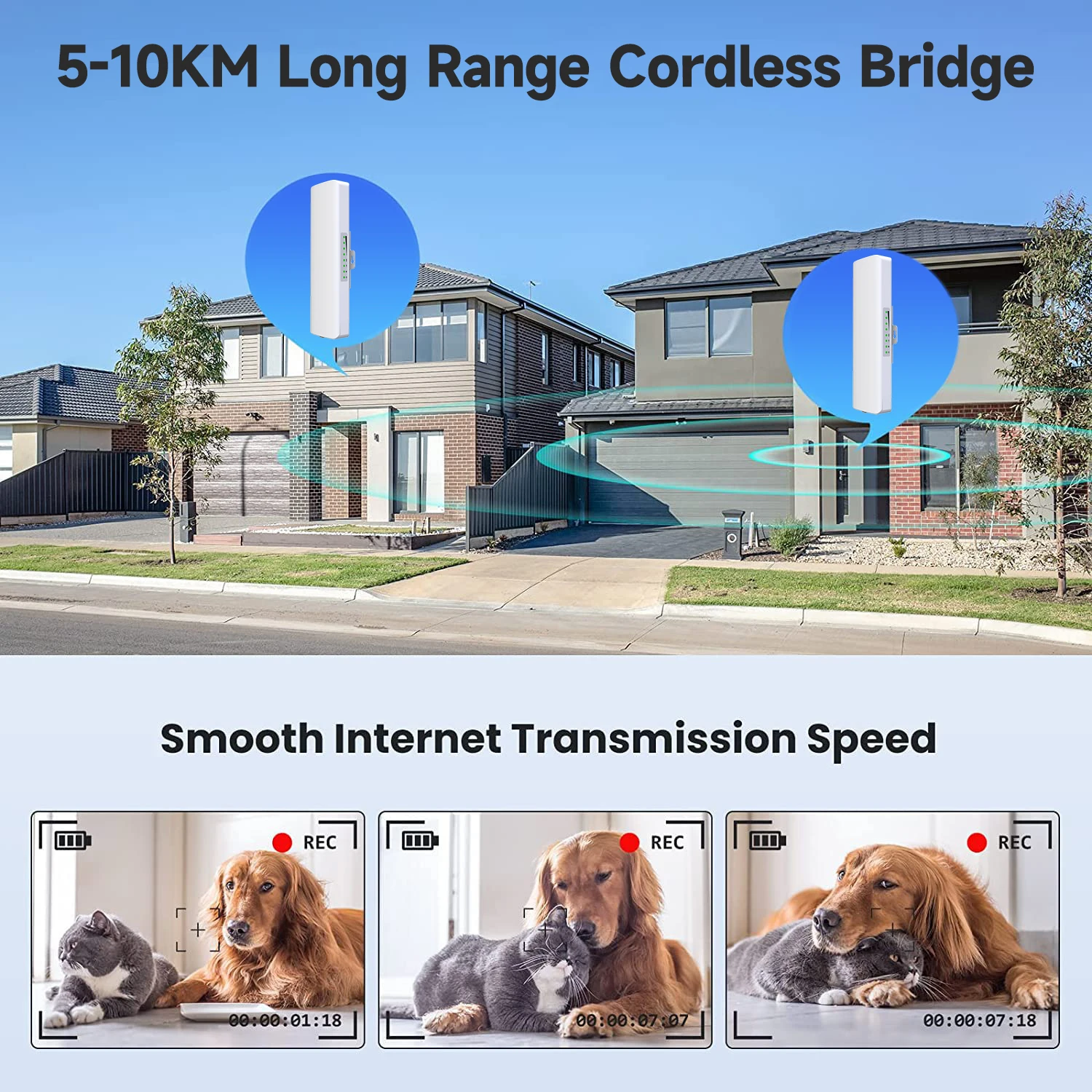 3-5KM Long Range Outdoor CPE 300Mbps 500mW Wireless Bridge 2*14dBi Antenna Wifi repeater 48V POE Access Point AP Client Router