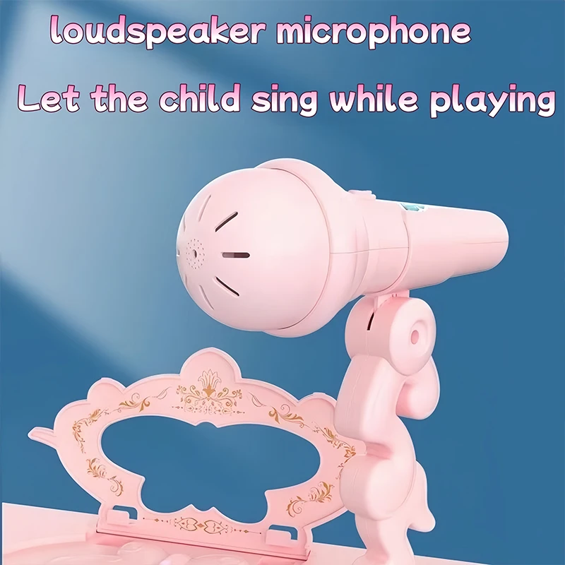 Piano eletrônico 37 teclado com microfone cadeira música instrumento musical iniciante bebê meninos meninas crianças brinquedos presentes de natal