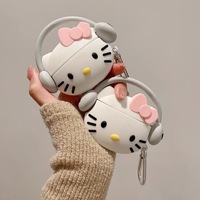 Y2K Hello Kitty Airpods Case Girls Kawaii Hello Kitty Accessories Airpods Case 1/2/3/pro Bluetooth Women Fashion Cute Pendant