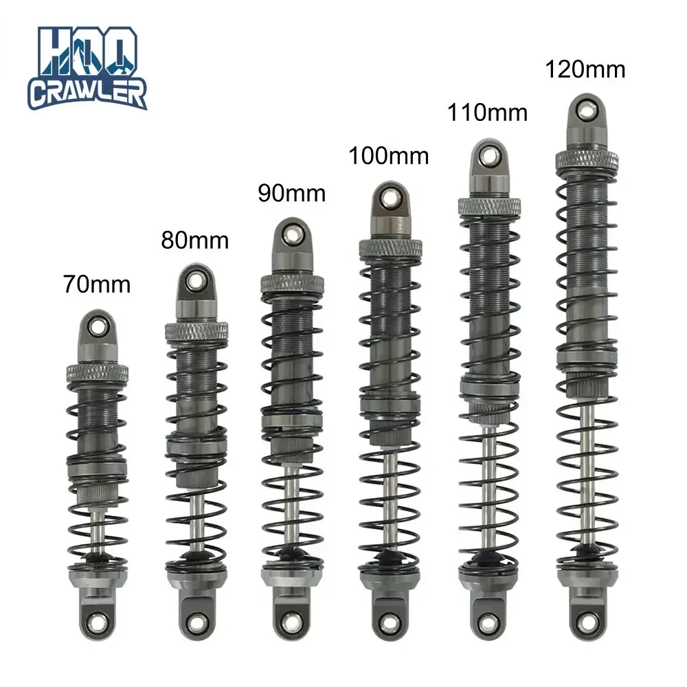 4PCS Double Section Shock Absorber Aluminum Aolly Shocks for 1/10 RC Crawler Wraith RR10 Traxxas TRX4 TRX6 Axial SCX10 III