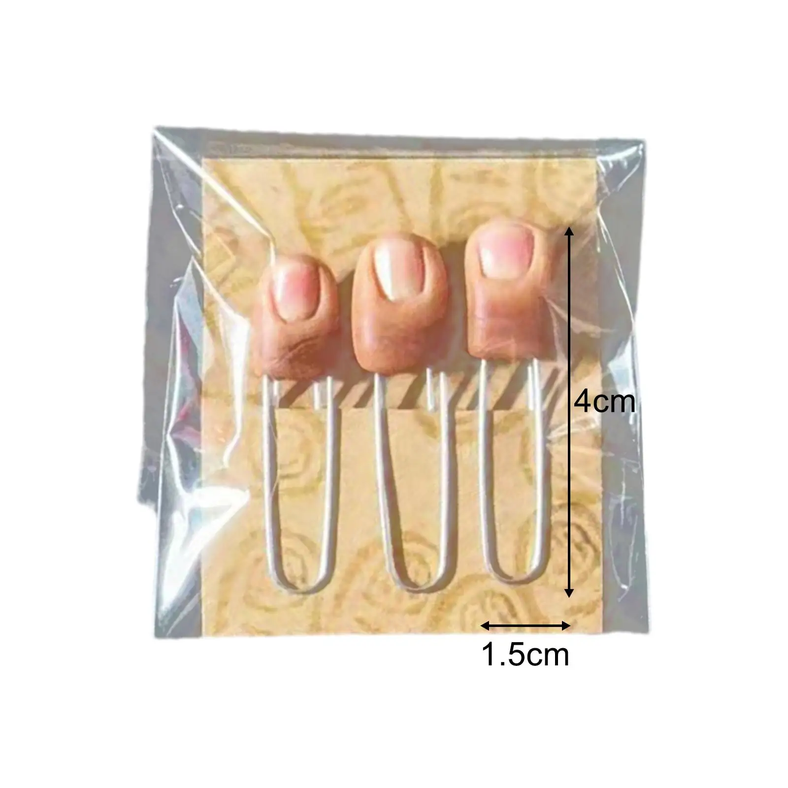 3x Paperclip Bookmarks Durable Bookshelf Ornaments Finger Shape Paper Clips