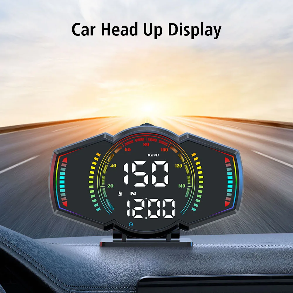 Speedometer Altimeter Slope Meter GPS Compass Multi Functional Tester Universal Alarm Head Up Display Car HUD