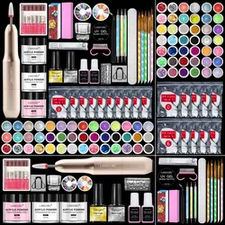 Acrylic Nail Kit : Professional Nails Kit Acrylic Complete Starter Kit,3 Colors Acrylic Powder and Glitter Nail Powder