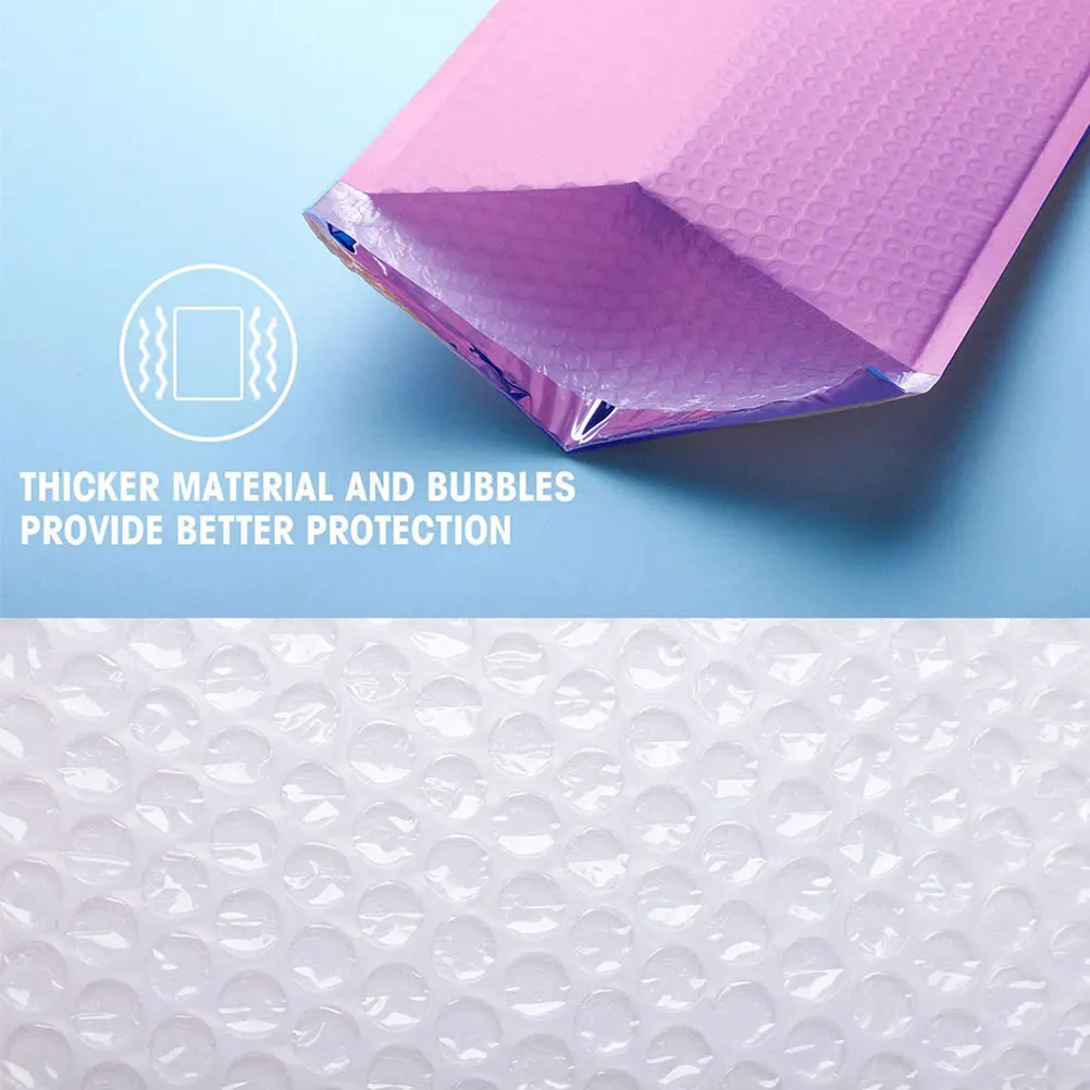 

25 шт., сумки-конверты с пузырьками, мягкие почтовые конверты, водонепроницаемые самозапечатывающиеся почтовые конверты с пузырьковой упаковкой, конверты для упаковки, сумка-конверт