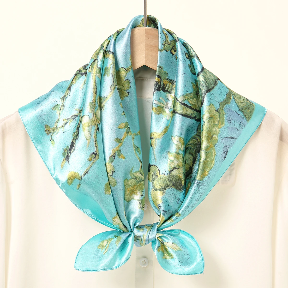 Summer Square Scarf Muslim Shawl Wraps With Fancy Style Women Hot Sale Fashion Printed Famale Baech Stoles 60*60cm