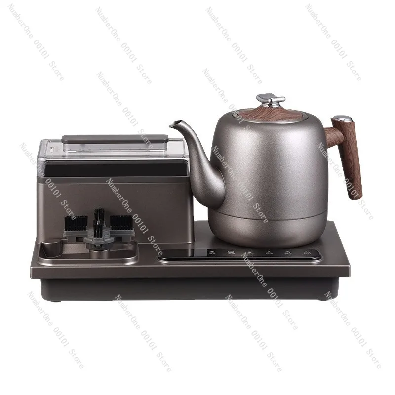 Pure Titanium Electric Tea Stove with Automatic Water Supply, Integrated Kettle and Cup Washer Tea Table Brewing System