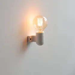 Universal E27 Ceramics Light Bulb Socket Retro Lamp Holder Industrial Porcelain Wall Light Socket Vintage Wall Lampholder Cup