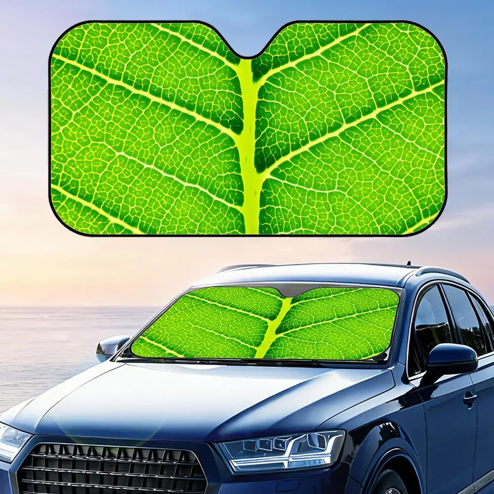 

Солнцезащитный козырек с текстурой зеленых листьев, многоразовый, из алюминиевой фольги, для защиты от УФ-излучения и теплоизоляции, складной, для лобового стекла