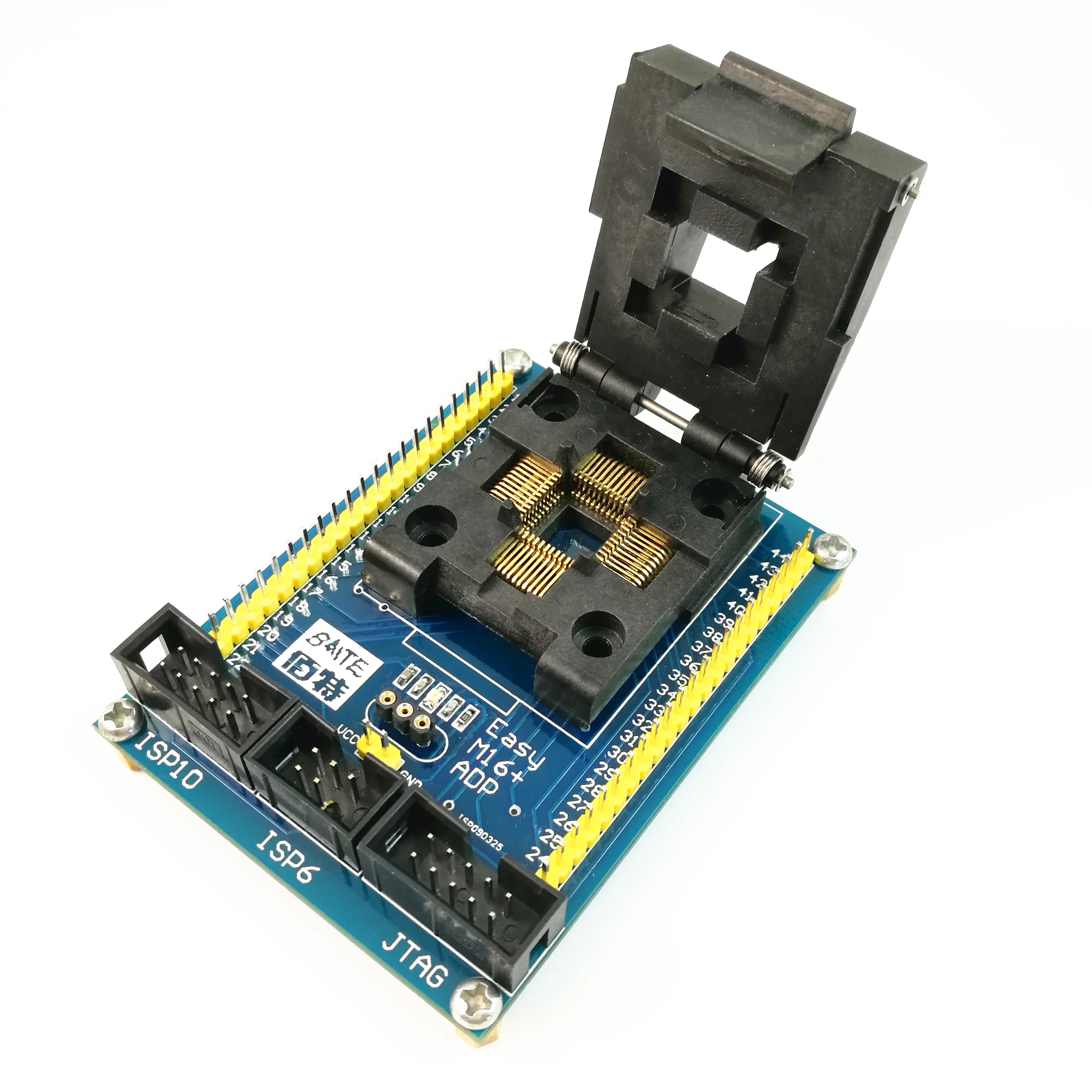 

ATMEL AVR Chips ATMega16/32A Series LQFP44 to AVRJTAG AVRISP 10P/6P Interface Adapter--Easy M16+ ADP Adapter