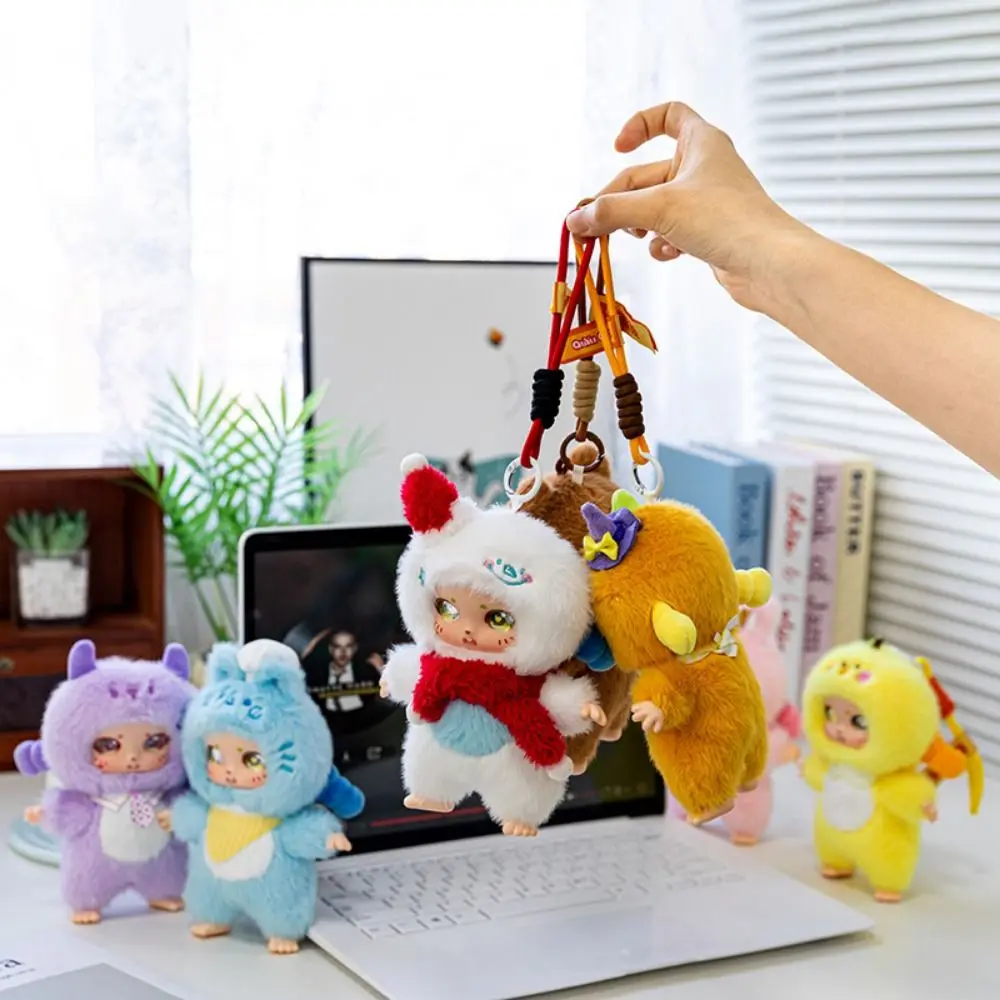 

Brightly Colored Animal Series Plush Toy Big Eyes Huggable Design Stuffed Animals Keychain VINYL Soft Plush Vinyl Figurine Dolls