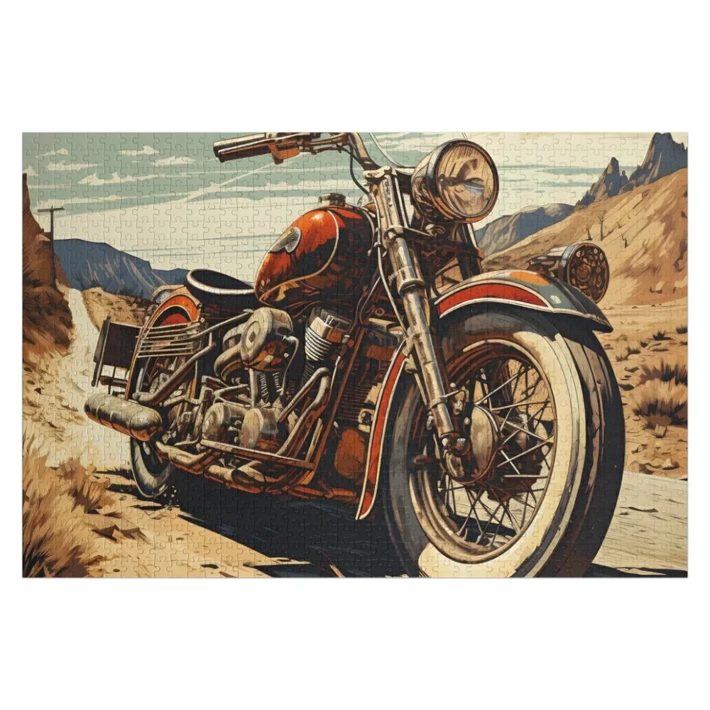 

Classic bike Jigsaw Puzzle Custom Wooden Gift Scale Motors Puzzle