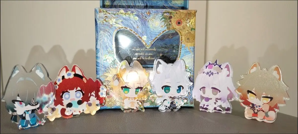 「Banha: Star Rail」「その瞬間、Xia、Bai 'e、Wan Di、Ti Bao、Xia Die、Agleya」ボーダーレス厚い自作スタンディー スタンディングサイン