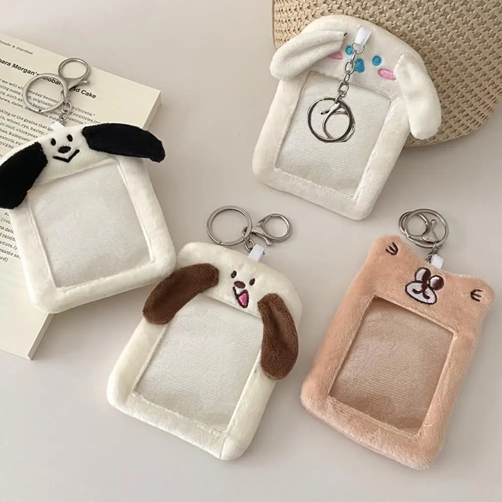 On Sale! Photo Card Holder Kpop Photo Album Kawaii Plush Cat Idol Album Holder Girl Keychain ID Credit Bank Protector Stationer