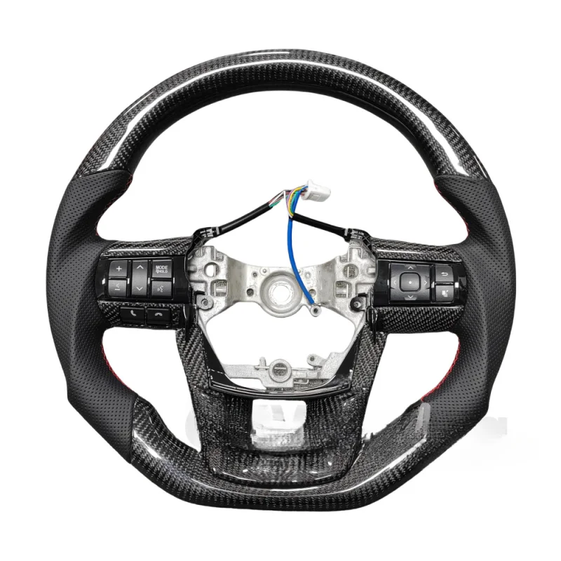 

Руль из углеродного волокна GR Sports Racing на заказ, подходящий для Toyota Hilux Revo Fortuner 2011-2018 Innova