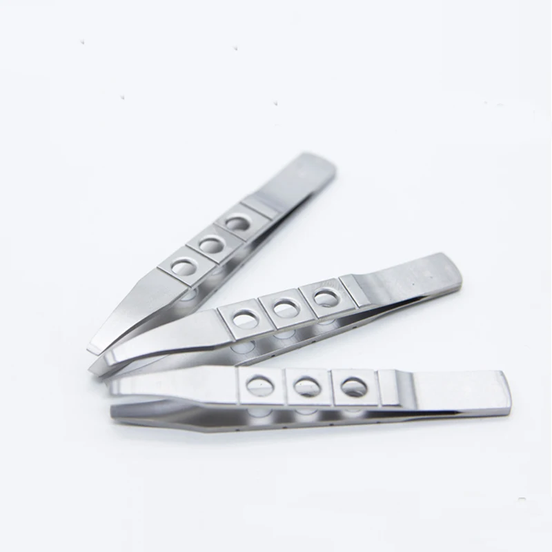 Eye instrument square head round head eyelash tweezers 9cm tweezers eyebrow clip eyebrow clip pull out eyelash knot tweezers