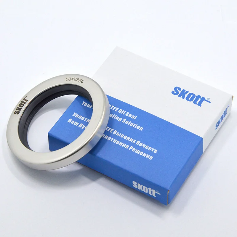 British skott imported stainless steel oil seal double-lip high-speed shaft corrosion-resistant Teflon seal 50 55