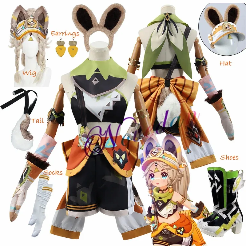 

Kachina Cosplay Genshin Kachina Cosplay Costume Shoes Wig Anime Game GenshinImpact Role Play Carnival Party Comic Con Prop Suit