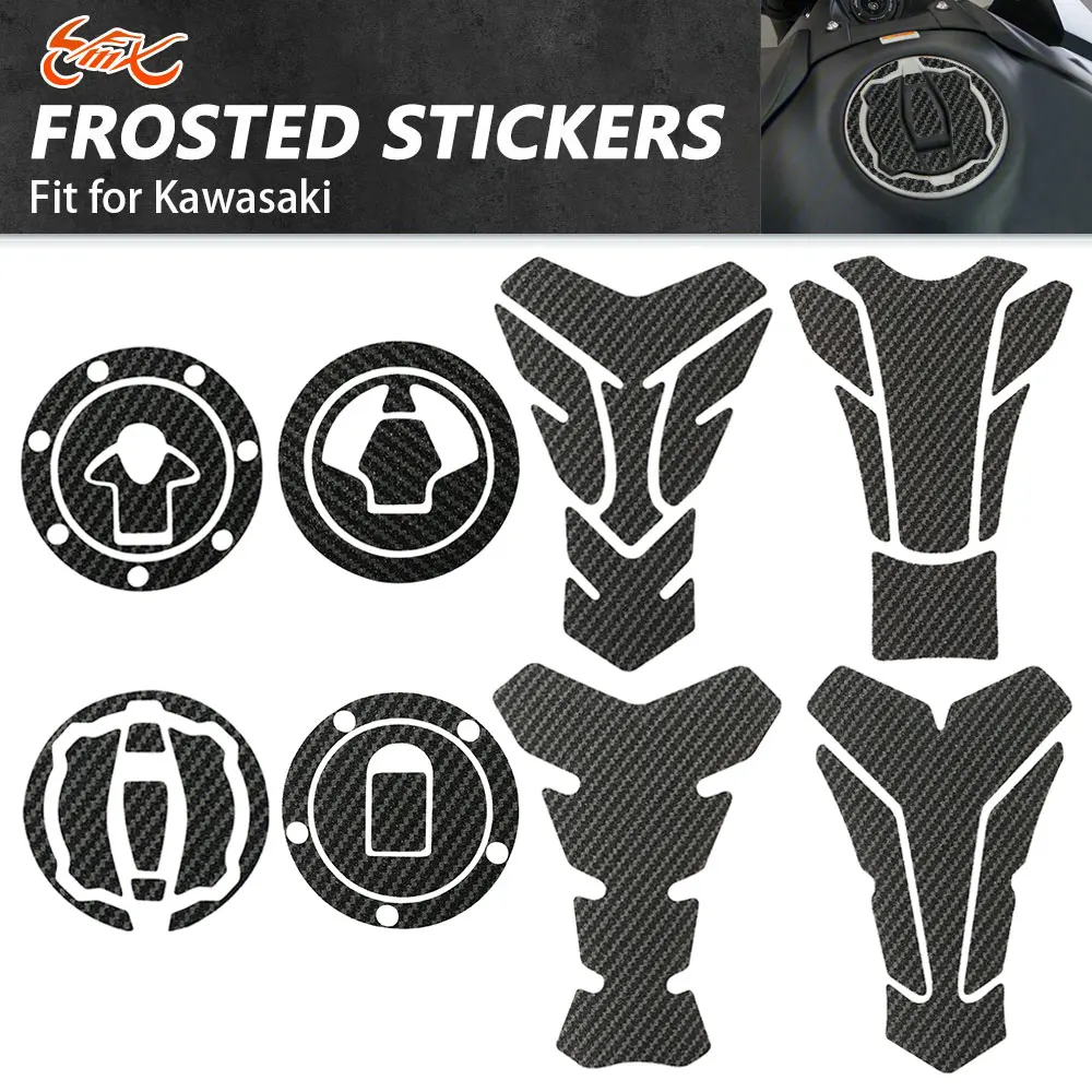 

Carbon Fiber Fuel Tank Pad Oil Gas Cap Protector Sticker Fit for Kawasaki Z750 Z1000 ZXR250 Ninja 400 ZX6R ZXR750 ER6N ZZR600