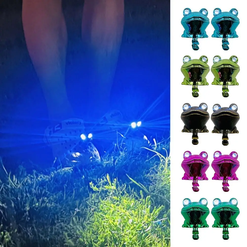 

2pcs With 3 Light Modes LED Headlights Wearable Clip on Clog Flashlight Lights White Light Waterproof for Shoe/Adults Kids