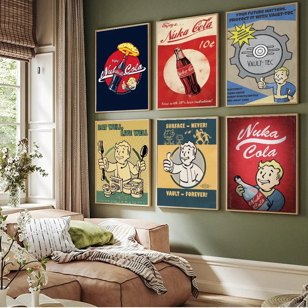 Juego Fallout 3 4, impresiones y carteles de buena calidad, impermeable, cafetería, sala de estar, dormitorio, pared, decoración del hogar, pintura en lienzo