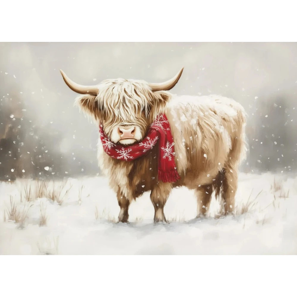 Vintage Winter Paper Jigsaw Puzzle Retro Snowy Christmas Scene Puzzle Festive Wall‑worthy Artwork Relaxing Intellectual Puzzle