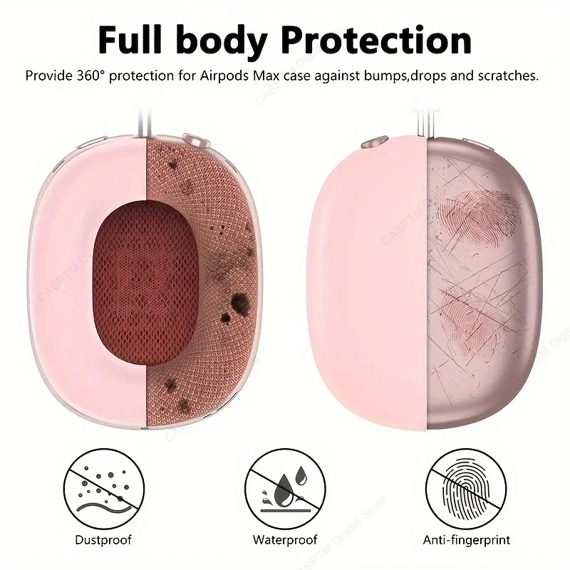 Transparent Case For AirPods Max TPU Wireless Headphones Shockproof Case Replacement Case Protector Cover For 2020 AirPods Max