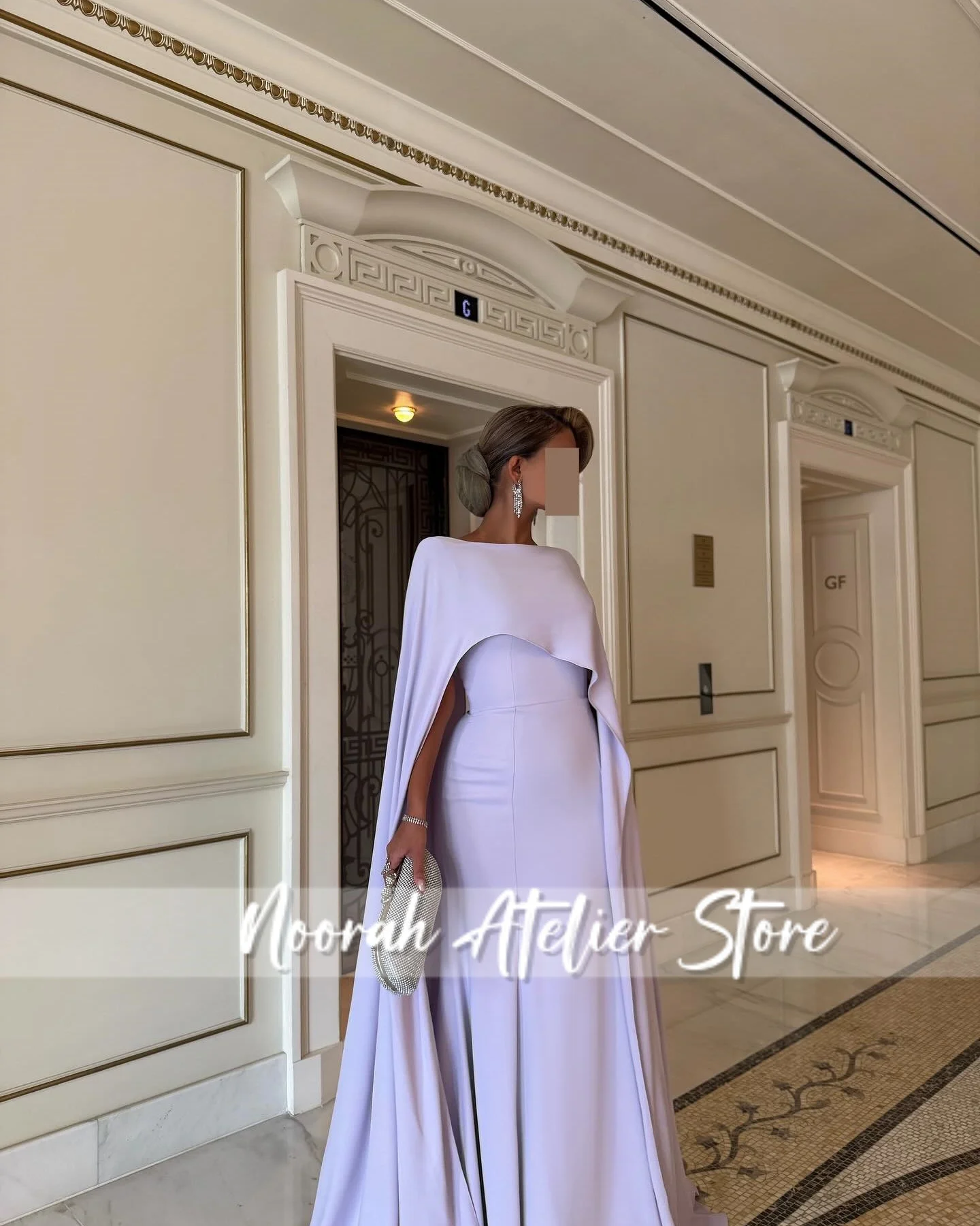 فستان سهرة نسائي فاخر بحورية البحر باللون الأرجواني أنيق 2025 أرجواني بطول الأرض ثوب زفاف المملكة العربية السعودية طويل مخصص