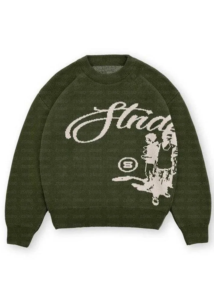 

Korean autumn and winter new green sweater simple, versatile for daily use, thick, warm and sturdy, unisex sweater