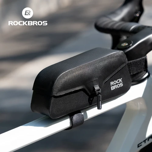 Imagen 1 del producto ROCKBROS-bolsa para tubo superior de bicicleta, bolsa magnética impermeable de TPU para cuadro frontal de bicicleta, bolsa de almacenamiento para montar en bicicleta de montaña, accesorios para ciclismo