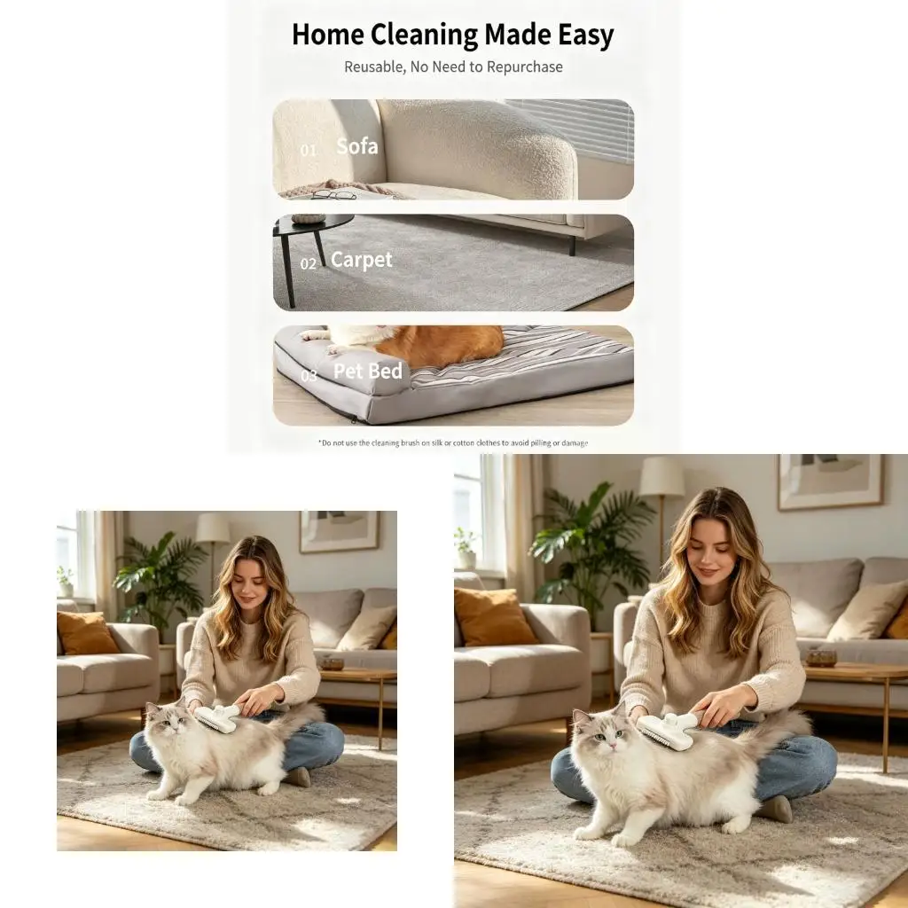 62KD Dog Grooming Tool ABS Deshedding Brush Removes Loose Hair Massage Comb For Regular Coat Maintenance
