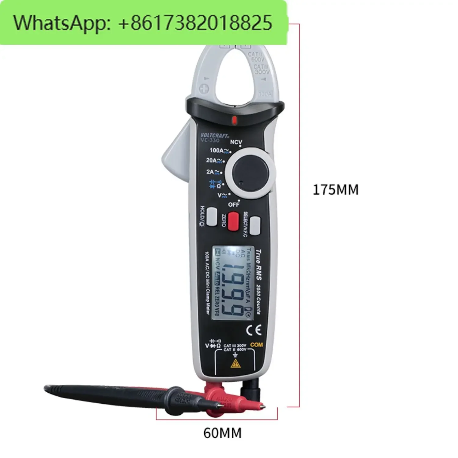 VC330 Mini Clamp Meter Digital Clamp Multimeter DC Ammeter Clamp Meter