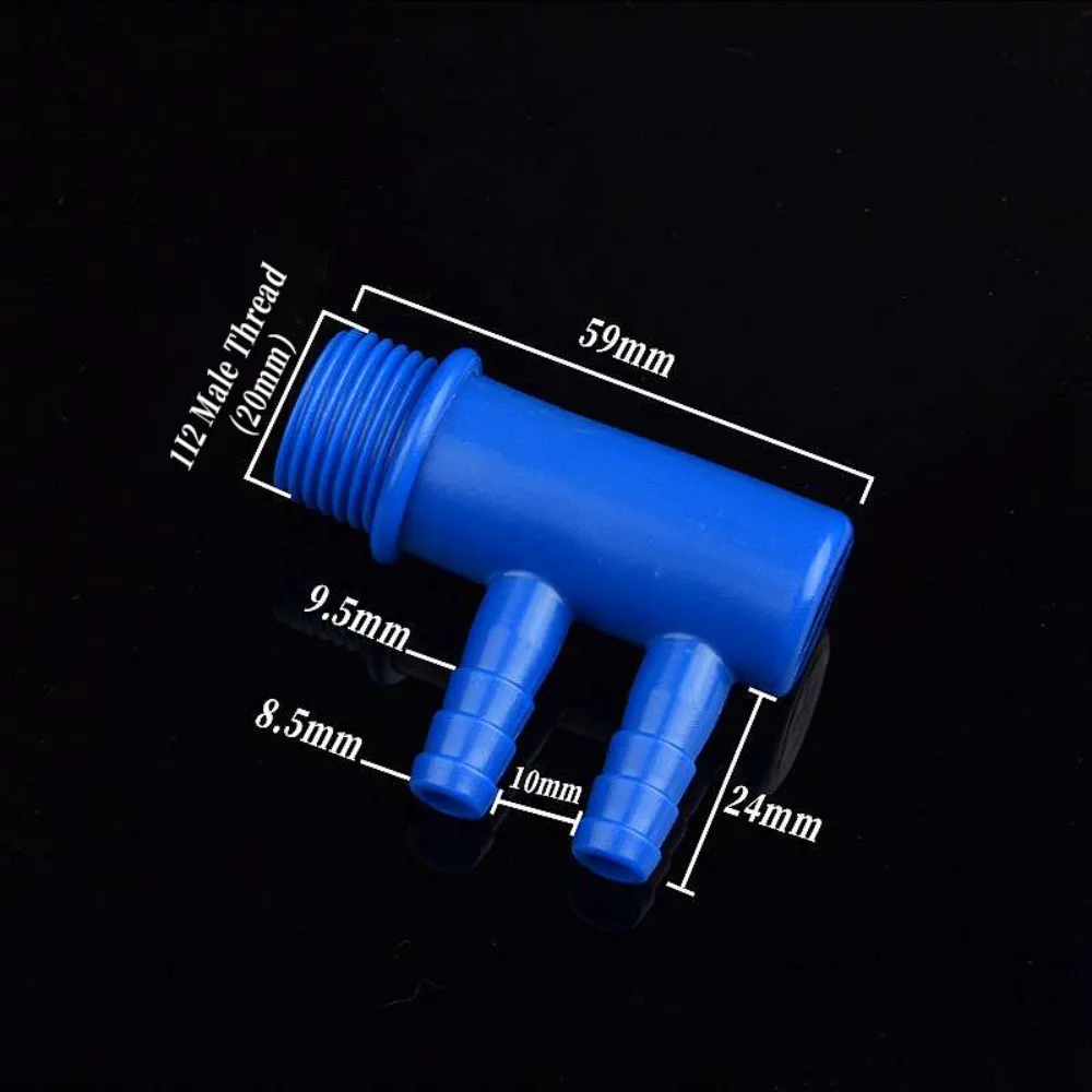 Plastic Male Thread Water Divider Multi Outlet Barbed Port Aquarium Fish Tank Hose Connector Manifold Distributor Y Type